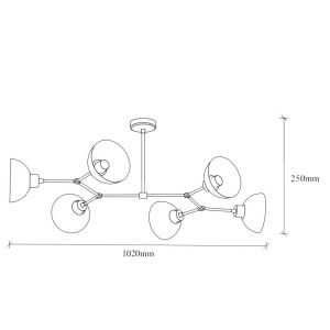 Φωτιστικό οροφής Dram - 1106 Μαύρο - Img 3