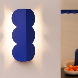 Φωτιστικό τοίχου Biscuit, Μπλε Ultramarine, 16.3x5.8x33.6 cm - Img 12