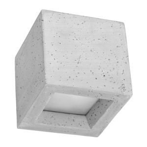 Φωτιστικό τοίχου Leo από σκυρόδεμα, Γκρι, 12x12x10 cm