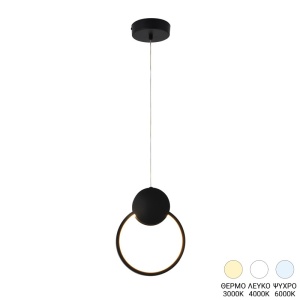 Φωτιστικό οροφής LED Gardio Μαύρο 20x2x25 cm