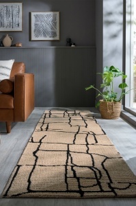 Χαλί διάδρομος Theo κυκλικό Knit Κρεμ 80x300 cm, Flair Rugs