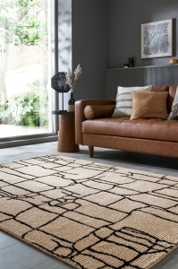 Χαλί Theo Circular Knit Κρεμ 160x230 cm, Flair Rugs
