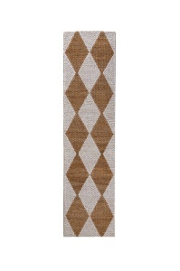 Χαλί διάδρομος Effie Diamond Jute Μπεζ deschis 80x230 cm, Flair Rugs - Img 2