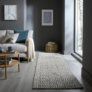 Χαλί διάδρομος Rhett κυκλικό Knit Γκρι 80x300 cm, Flair Rugs