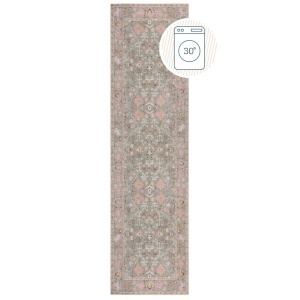 Χαλί διάδρομος Una Floral Washable Πράσινο 60x230 cm, Flair Rugs - Img 2