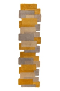 Χαλί Διαδρόμου Collage Κίτρινο Ochre/Natural 60X230 cm, Flair Rugs - Img 2