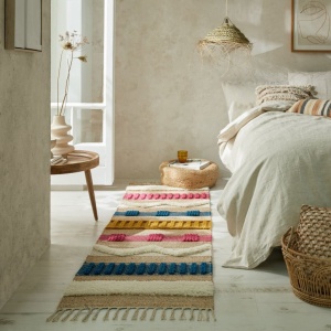 Χαλί Διαδρόμου Medina Jute Natural/Πολύχρωμο 60X230 cm, Flair Rugs