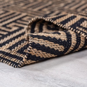 Χαλί Meander Jute Μαύρο 160x230 cm, Flair Rugs - Img 4