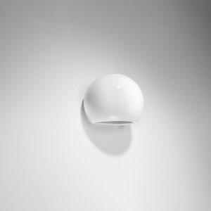 Aplica Globe din ceramica Alb lucios 17x13.5x14.5 cm - Img 2