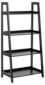 Biblioteca Wally, Negru, 130x63x40 cm - Img 3