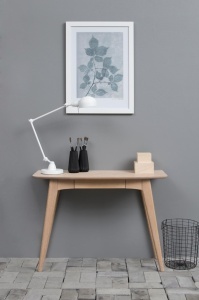 Birou Woodstock, Alb, 74x105x45 cm - Img 2