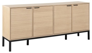 Bufet Kensington, Negru mat, 80x180x40 cm - Img 3