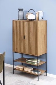 Cabinet Jaipur V1, Natural, 140x80x40 cm