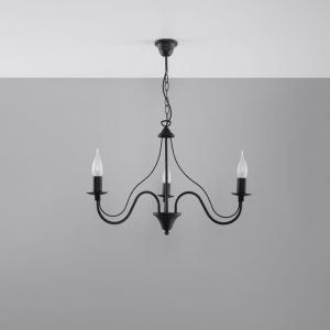 Candelabru 3 Minerwa Negru 60x60x80 cm - Img 2