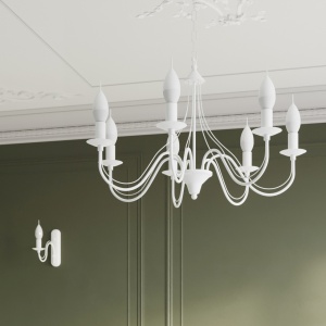 Candelabru 7 Minerwa Alb 60x60x80 cm - Img 8