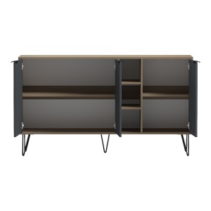 Comoda, Balain, Sonoma, 35.5x142x83 cm - Img 2