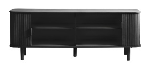 Comoda TV CAVO, Negru, 40x56x160 cm - Img 3