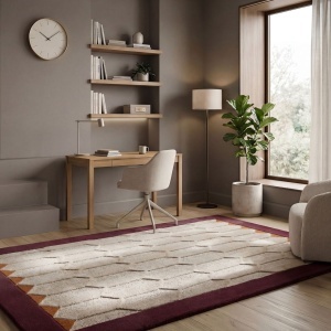 Covor Apex Border Wool Visiniu 120x170 cm - Img 2