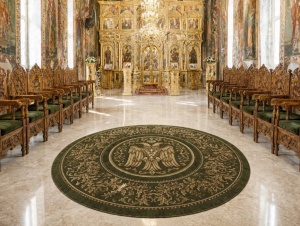 Covor biserica Rotund, Lotos, Verde, 100x100 cm, Delta 15032 310