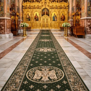 Covor biserica Traversa, Lotos, Verde, 80x600 cm, Delta 15032 310