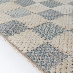 Covor Muted Checkerboard Albastru 194x290 cm - Img 6