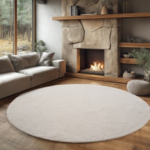 Covor rotund Helix V1 Crem 160x160 cm