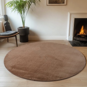 Covor rotund Joy Mocca 160x160 cm