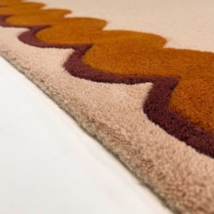 Covor traversa Wiggle Wool Portocaliu 80x230 cm - Img 4