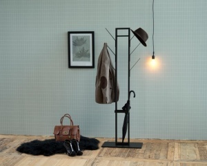 Cuier Vinson, Negru, 165x56x28 cm