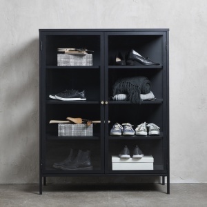 Dulap CARMEL, Negru, 40x140x110 cm - Img 2