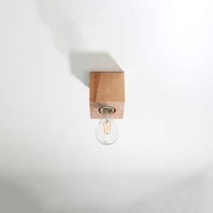 Lustra Ariz din lemn, Natural 10x10x10 cm - Img 2