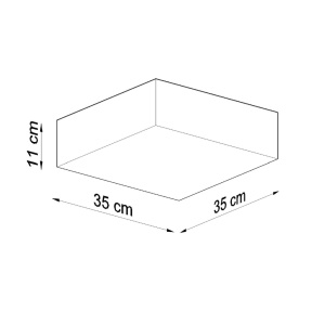 Lustra Horus Negru 35x35x11 cm - Img 4
