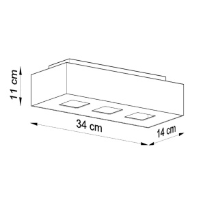 Lustra Mono Alb 34x14x11 cm - Img 4