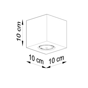 Lustra Quad din lemn, Natural 10x10x10 cm - Img 4