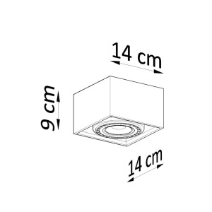 Lustra Quatro din beton Gri 14x14x9 cm - Img 4