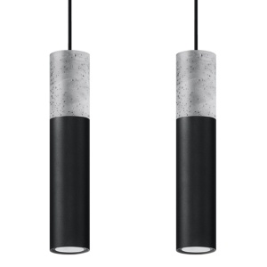 Lustra suspendata Borgio Negru 30x6x90 cm