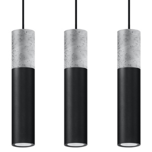 Lustra suspendata Borgio Negru 45x6x90 cm