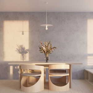 Lustra suspendata Flavio Alb 40x40x105 cm - Img 6