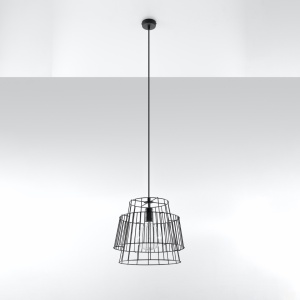 Lustra suspendata Gate Negru 35x35x130 cm - Img 2