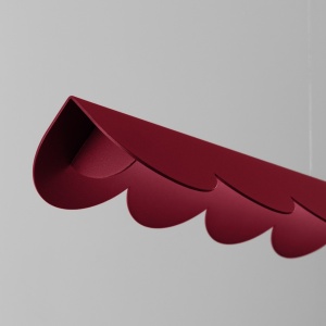 Lustra suspendata LED Biscuit Burgundy 4000K 131x13x200 cm - Img 4