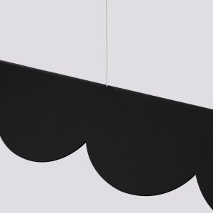 Lustra suspendata LED Biscuit Negru 3000K 131x13x200 cm - Img 6