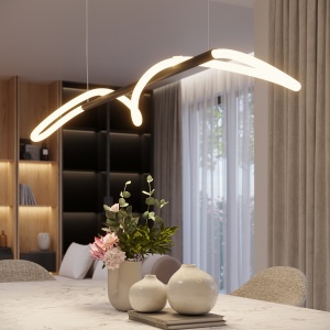 Lustra suspendata LED Galakse Negru 2700-6500K 84x45x160 cm - Img 11