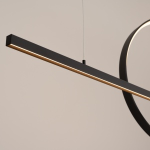 Lustra suspendata LED Glad Negru 3000K 120x20x212 cm - Img 5