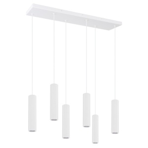 Lustra suspendata LED Ivar 6L Alb 4000K 80x20x200 cm