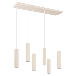Lustra suspendata LED Ivar 6L Bej 3000K 80x20x200 cm