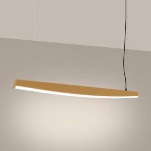 Lustra suspendata LED Jorun 120 Auriu 3000K 120x3x210 cm - Img 3