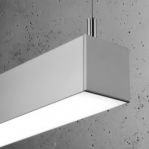 Lustra suspendata LED Pinne Gri 4000K 67x6x150 cm - Img 5