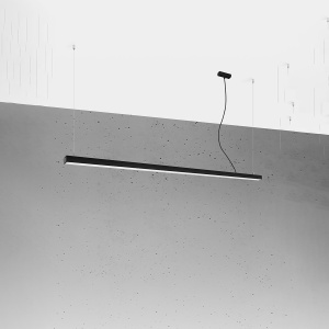 Lustra suspendata LED Pinne Negru 4000K 200x6x150 cm - Img 2