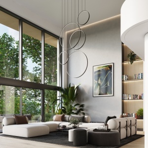 Lustra suspendata LED Rio 55 Alb 3000K 170x30x250 cm - Img 13