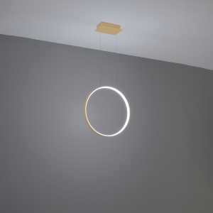 Lustra suspendata LED Rio Auriu 4000K 55x16x150 cm - Img 3